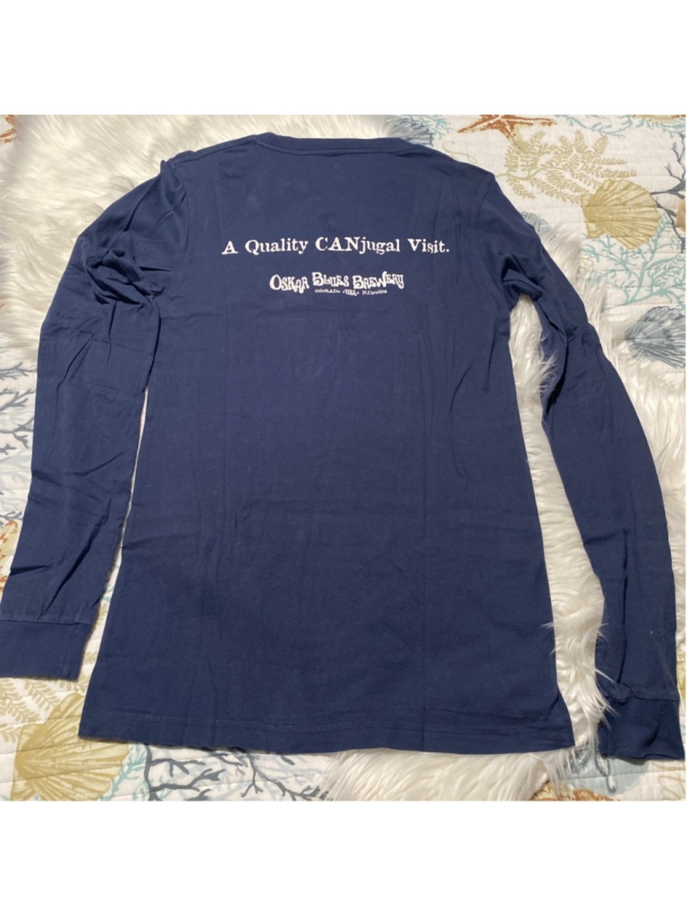 OSKAR blues brewery men’s small long sleeve T-shirt - Picture 8 of 9